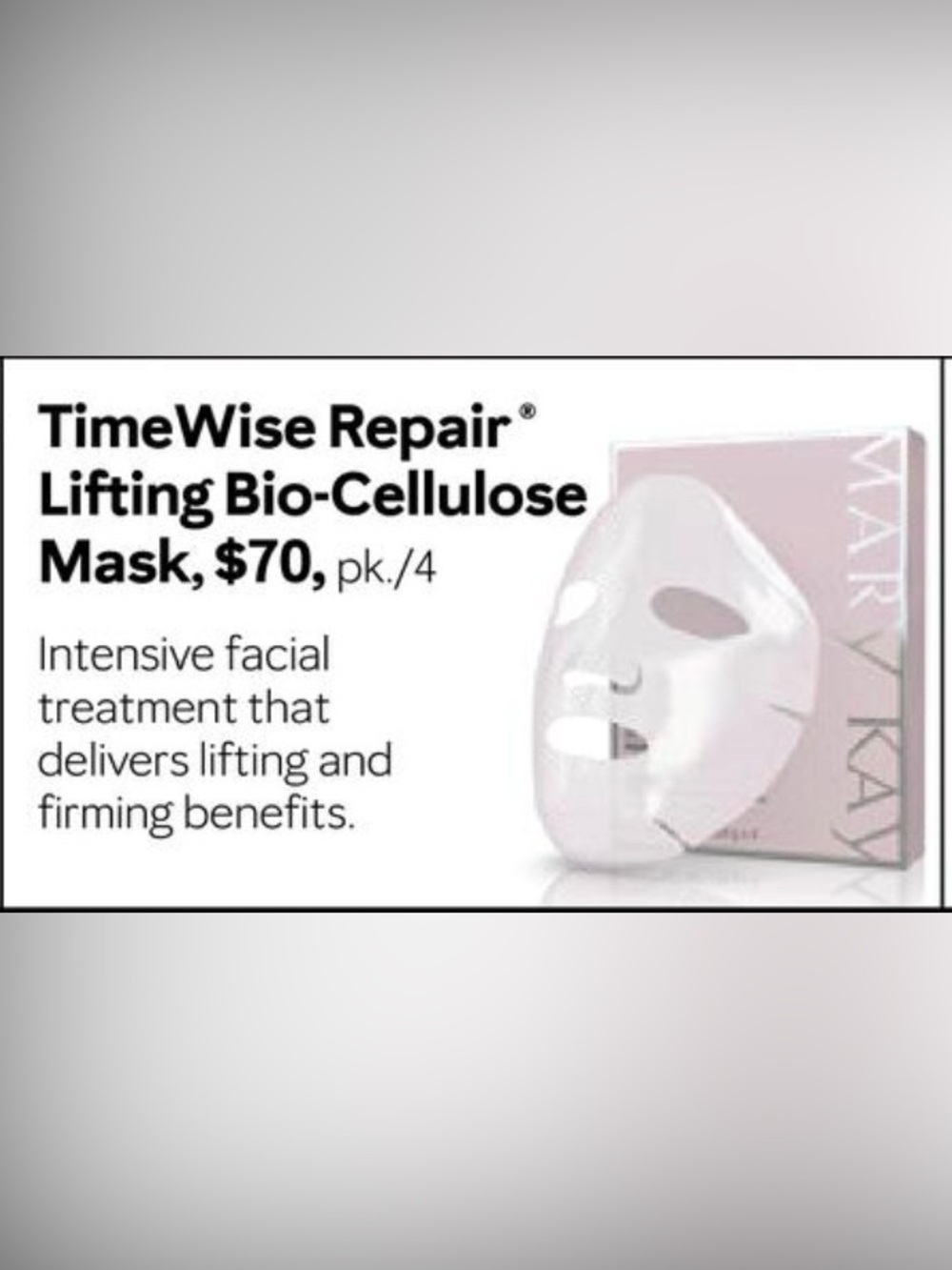 Mary Kay Timewise Repair Bio-Cellulose Facial Mask